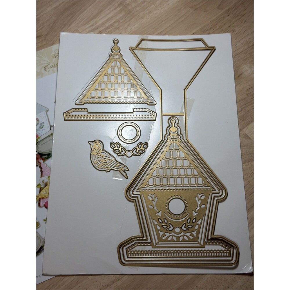 Anna Griffin BIRD HOUSE EASEL CARD DIES AG-1257 with Idea Sheet